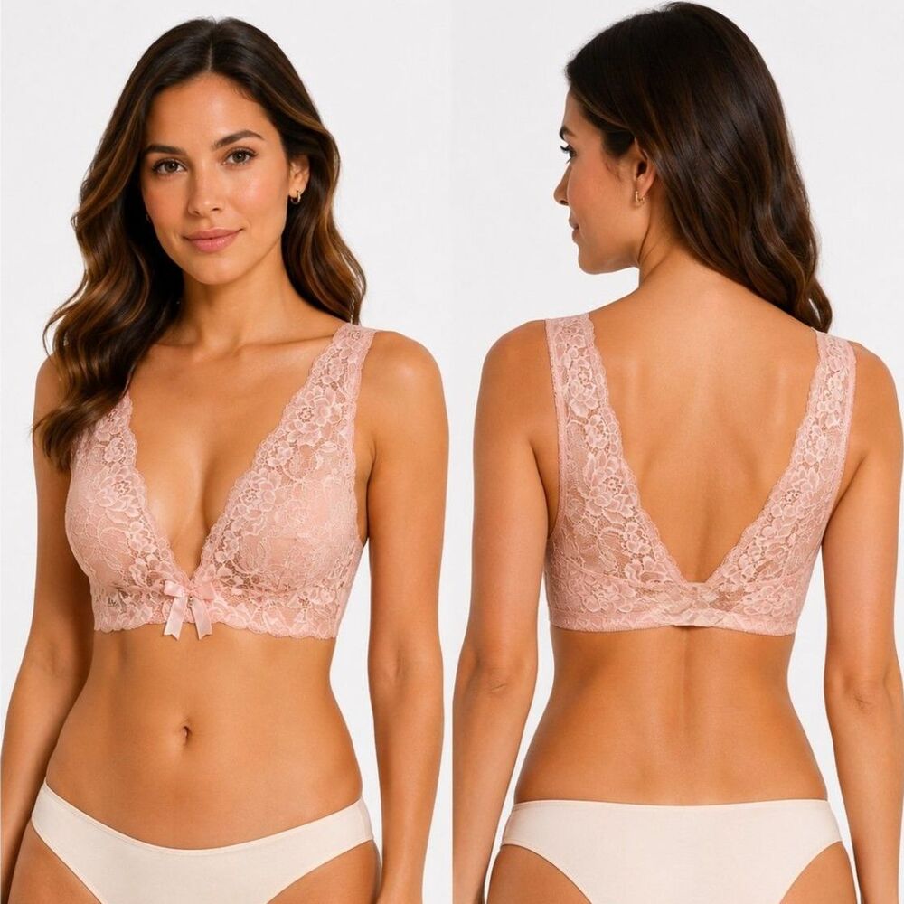 Adore Me Pink Lace Bralette